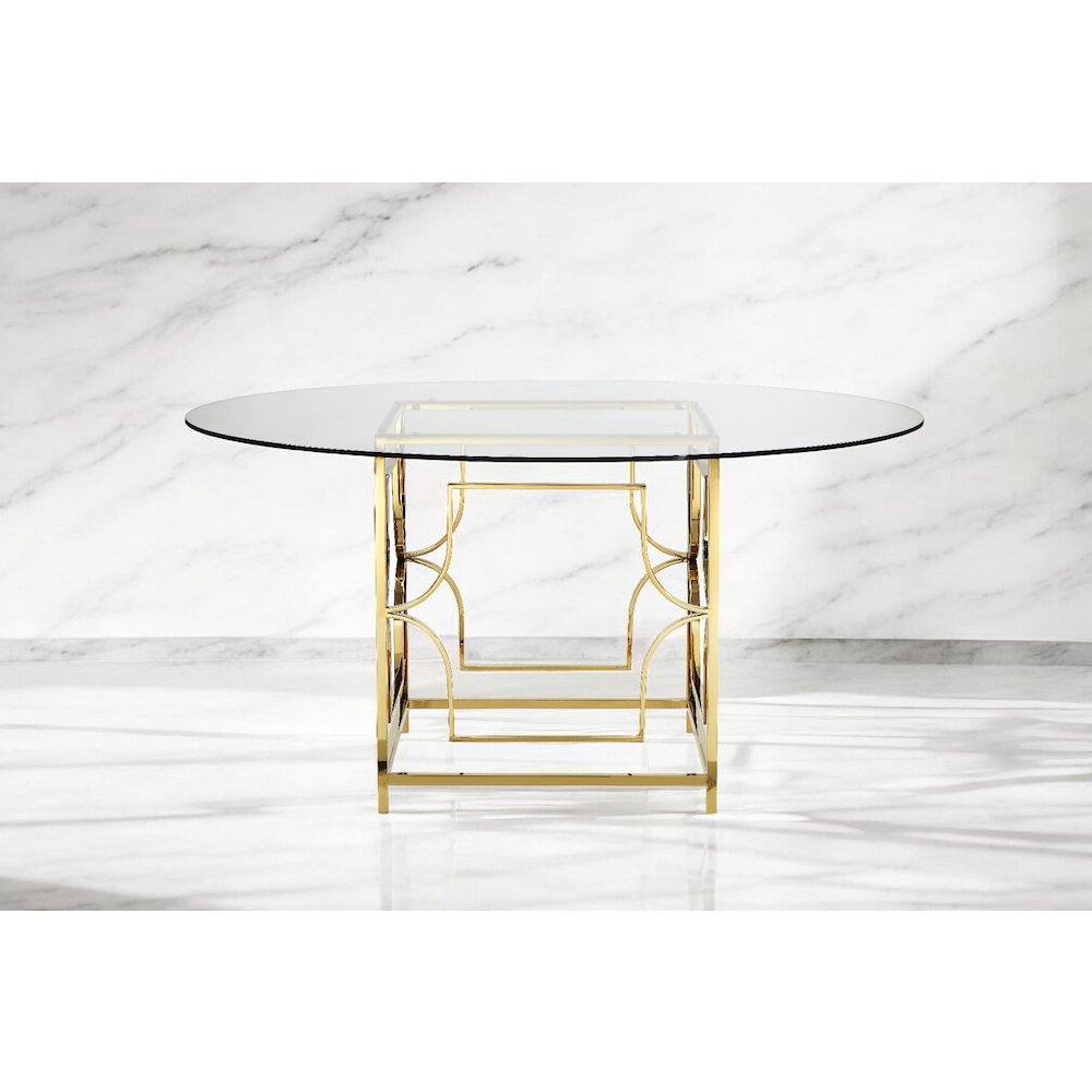 Z-Edward Dining Table Gold. Picture 5