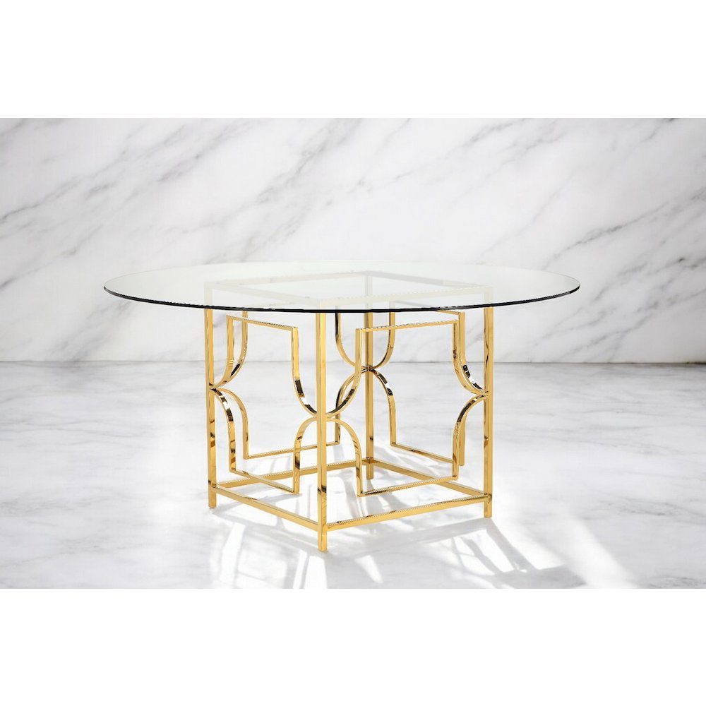 Z-Edward Dining Table Gold. Picture 6