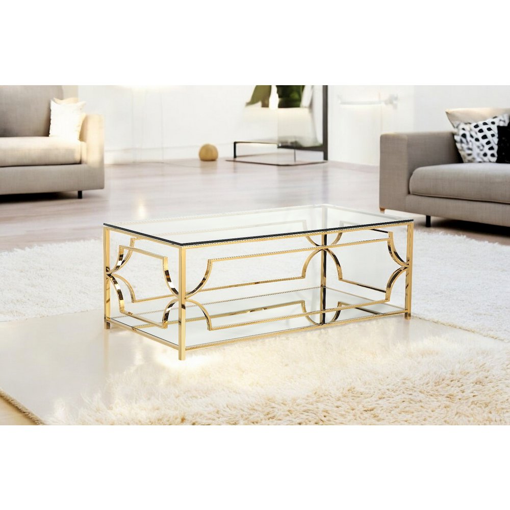 Z-Edward Rect Coffee Table Gold. Picture 5