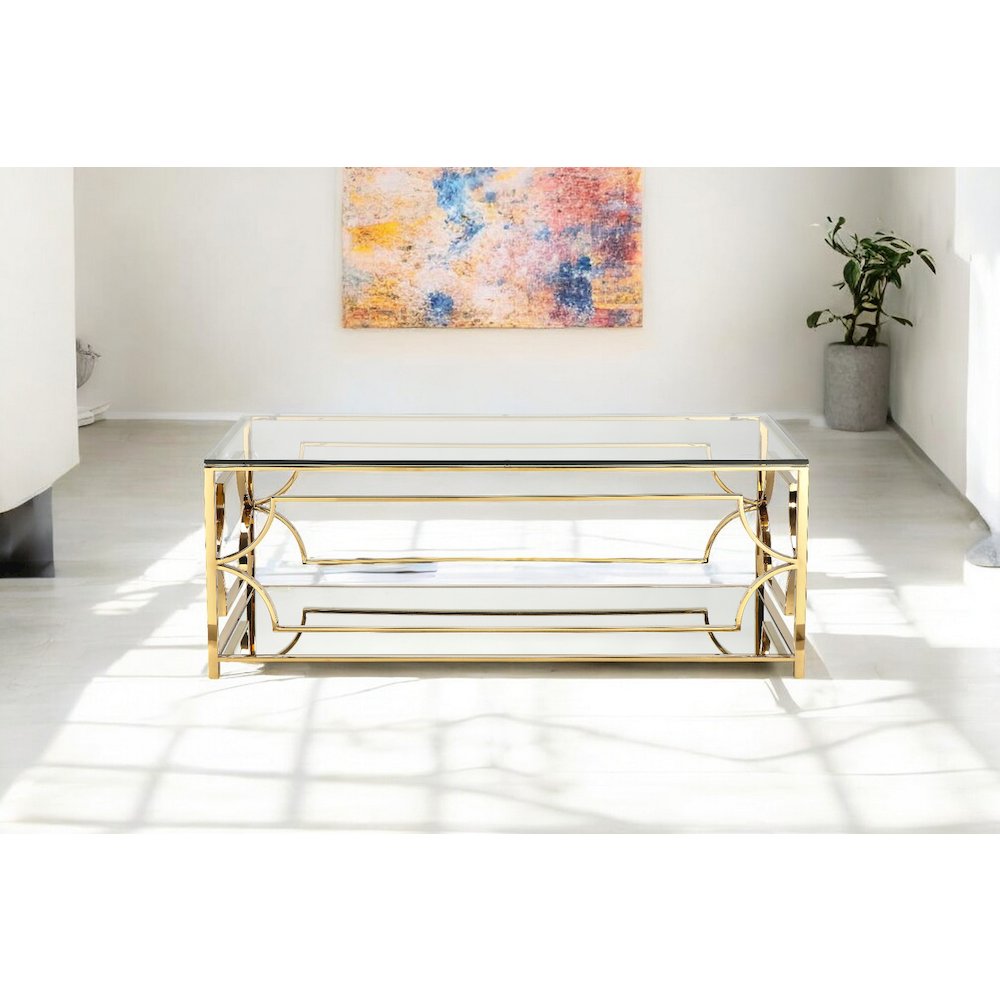 Z-Edward Rect Coffee Table Gold. Picture 6