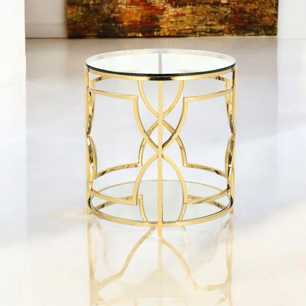 Z-Edward Round Side Table Gold. Picture 5