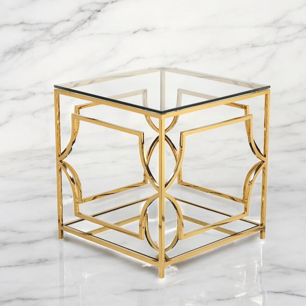 Z-Edward Square Side Table Gold. Picture 5