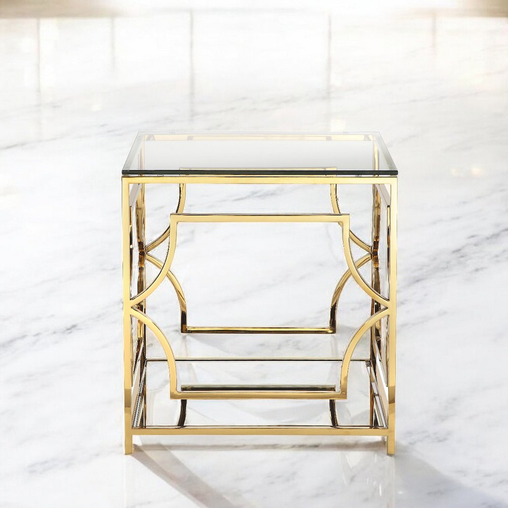 Z-Edward Square Side Table Gold. Picture 6