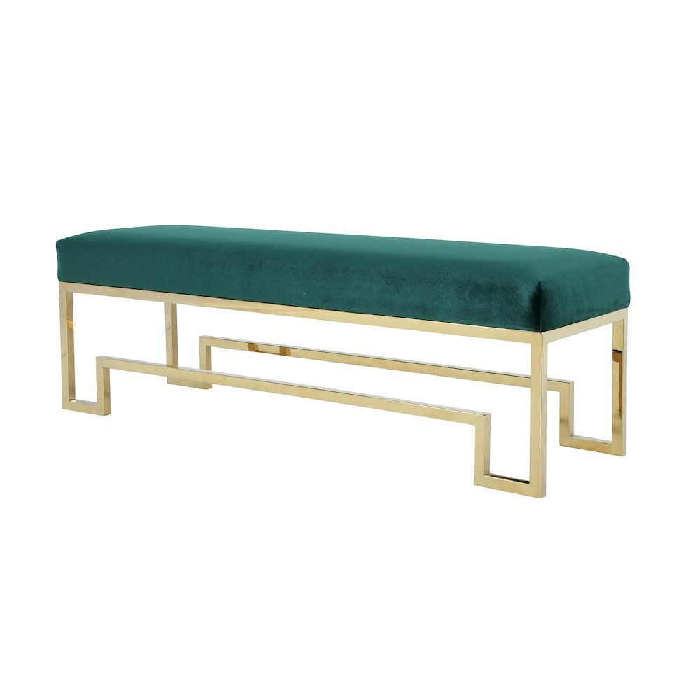 Z-Gold Laurence Bench Velvet Green. Picture 2