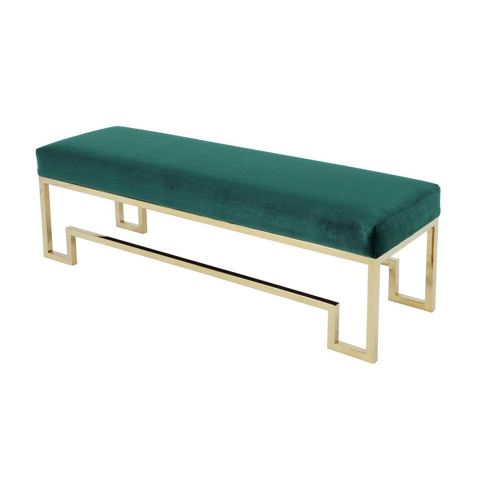 Z-Gold Laurence Bench Velvet Green. Picture 3
