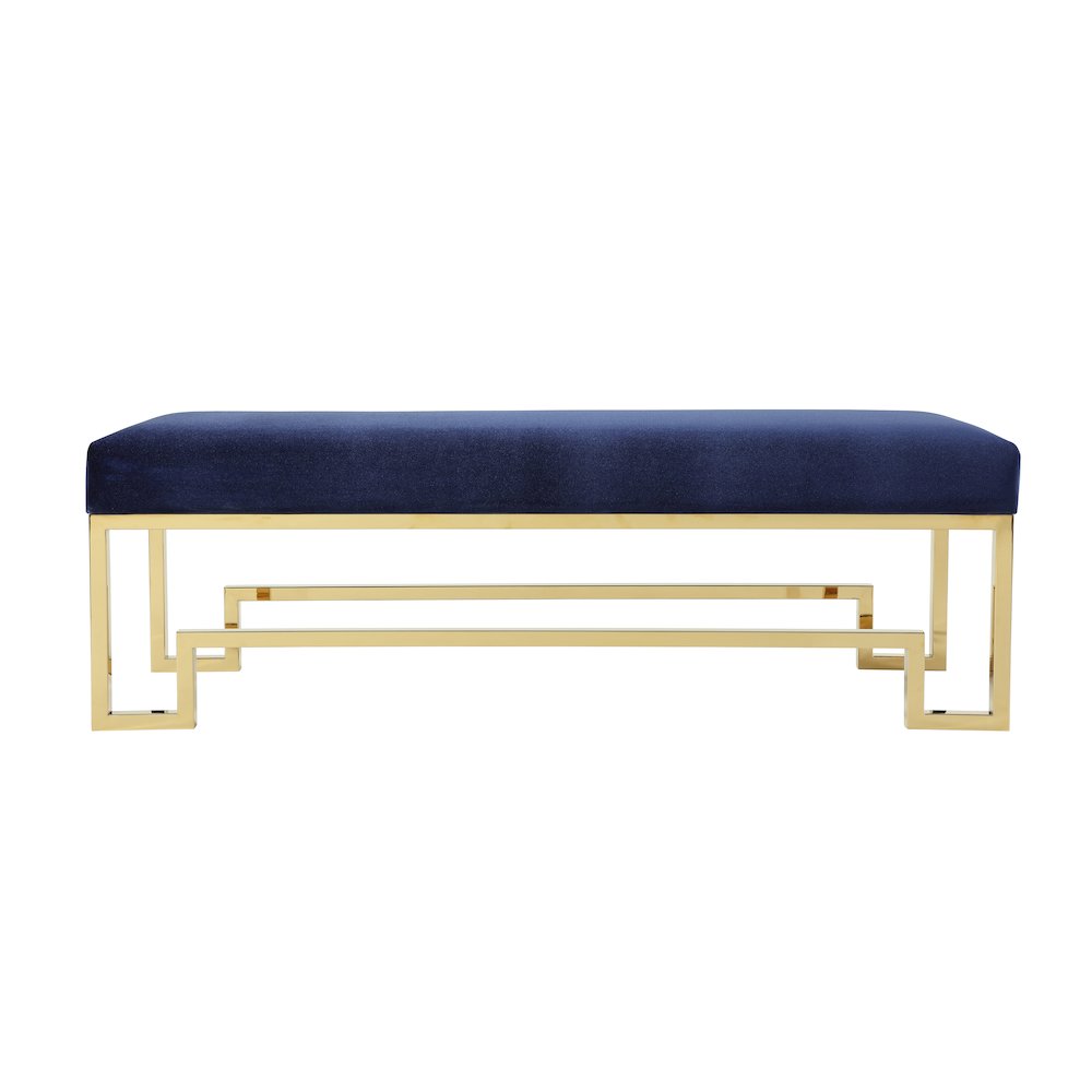Z-Gold Laurence Bench Velvet Navy. Picture 1
