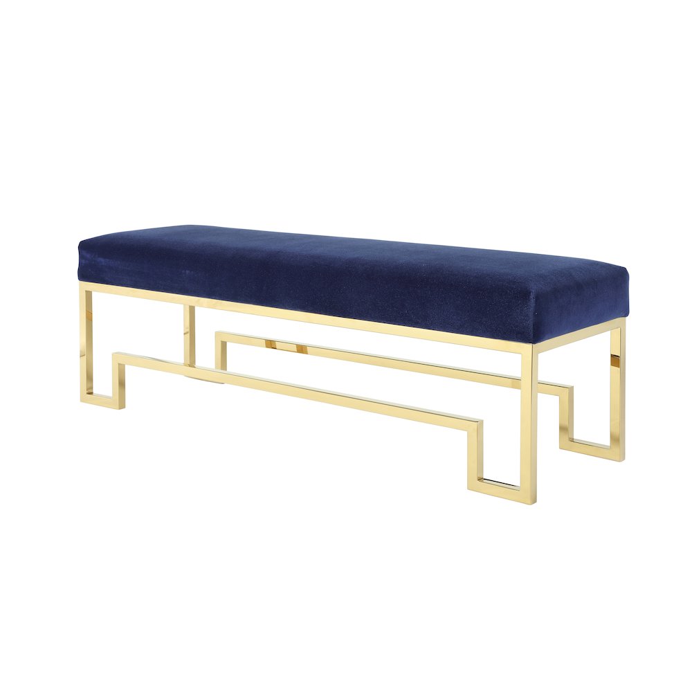 Z-Gold Laurence Bench Velvet Navy. Picture 2