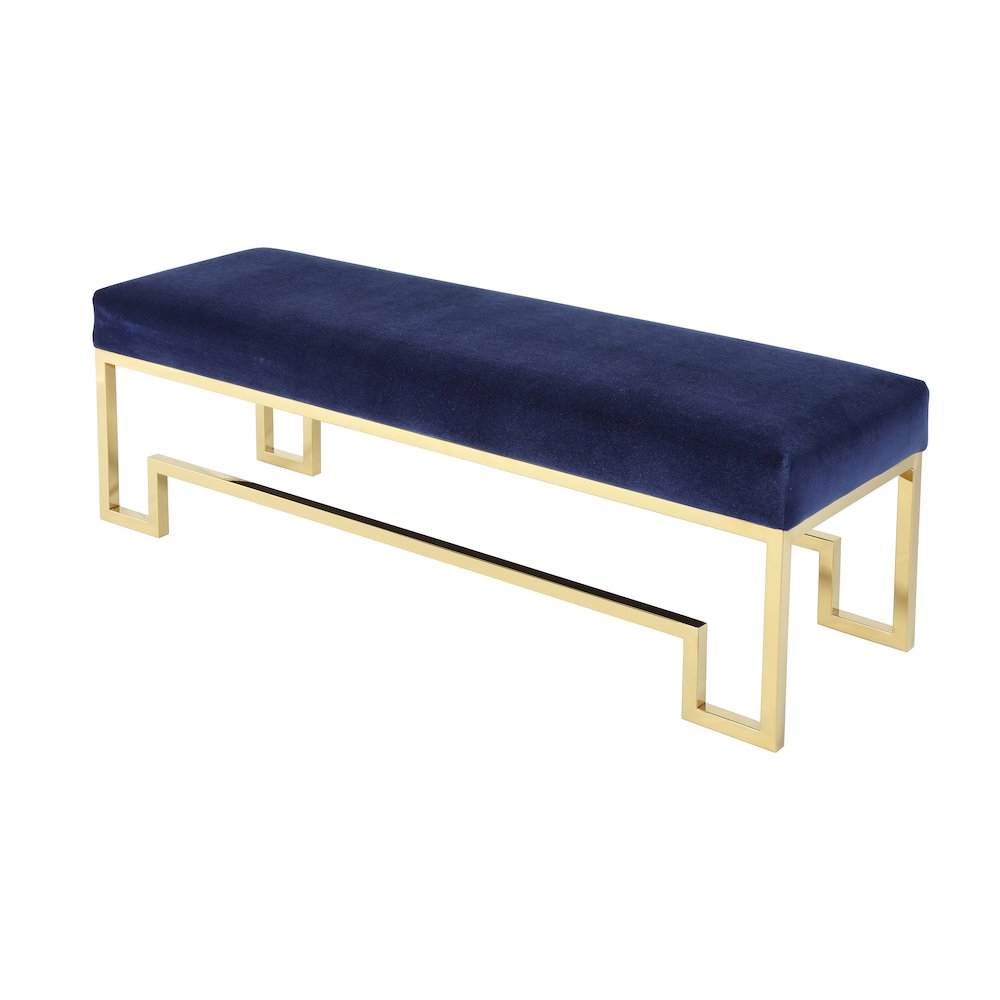 Z-Gold Laurence Bench Velvet Navy. Picture 3