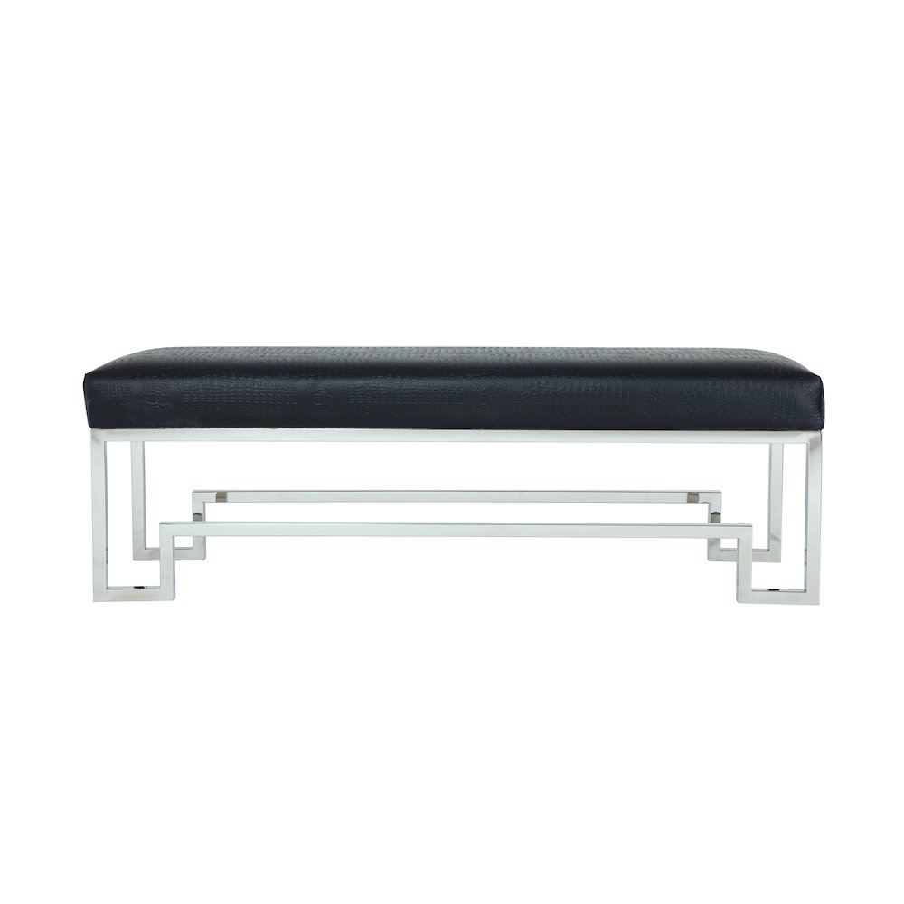 Z-Silver Laurence Bench Pu Blk Gator. Picture 1