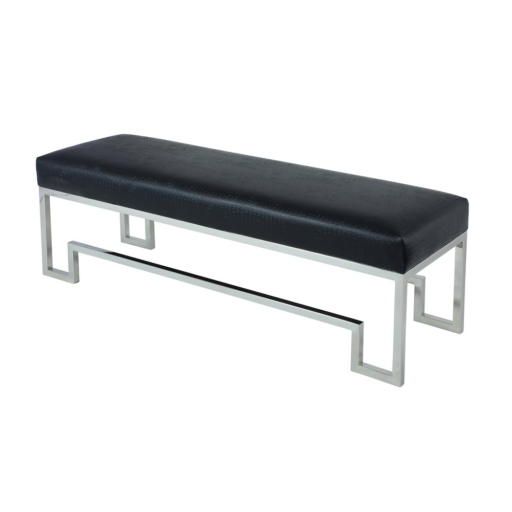 Z-Silver Laurence Bench Pu Blk Gator. Picture 3