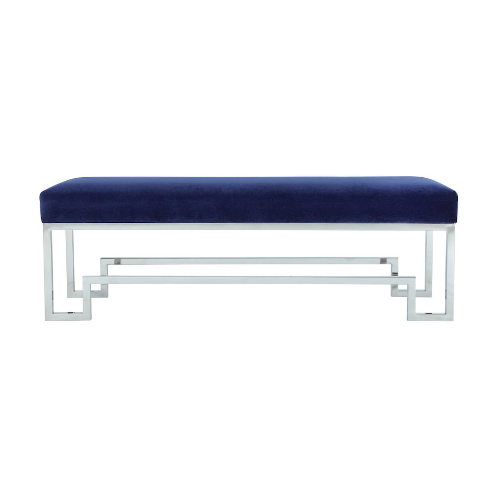 Z-Silver Laurence Bench Velvet Navy. Picture 1
