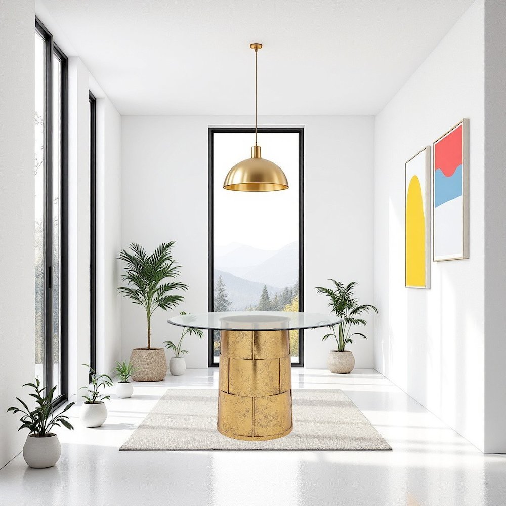 Z-Margot Dining Table Gold. Picture 4