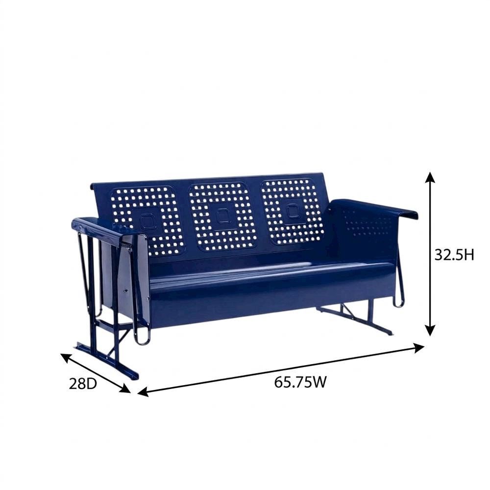 Outdoor sofa glider with spacious seating and sturdy construction. Picture 7