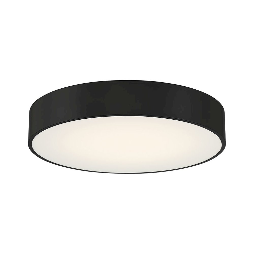 3CCT LED Flush Mount in Black Color. Picture 1