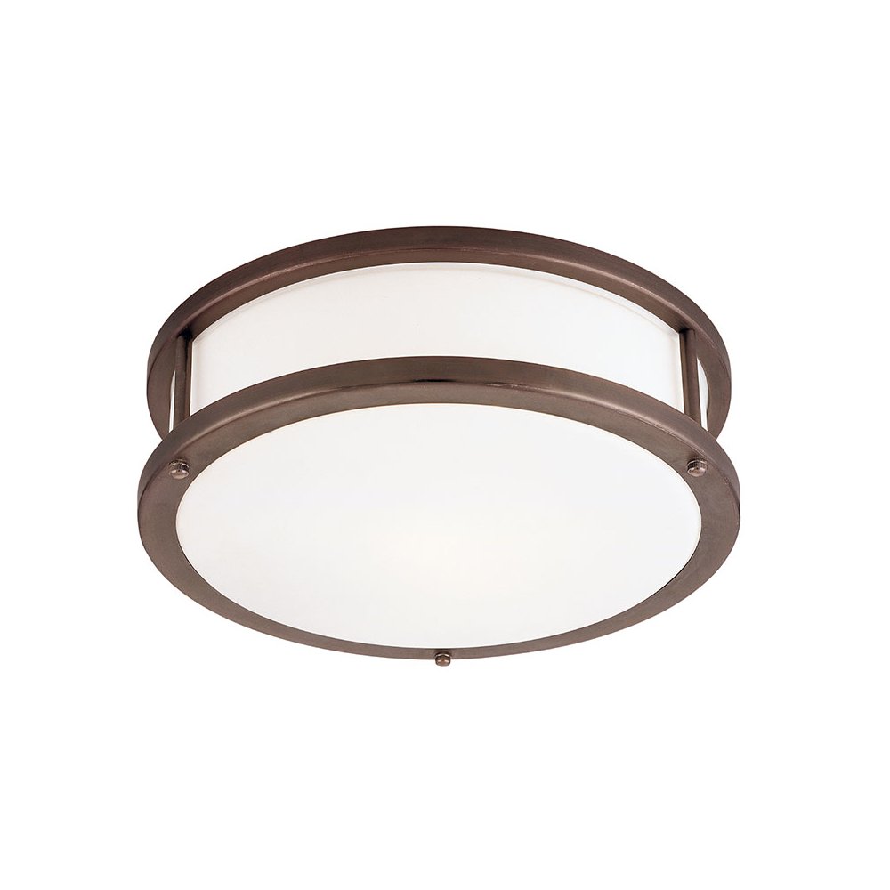 LED Flush Mount in Bronze Color. Picture 1
