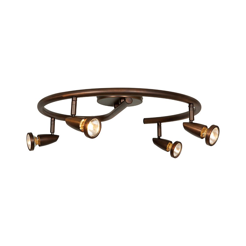 4 Light Adjustable LED Track in Bronze Color. Picture 1