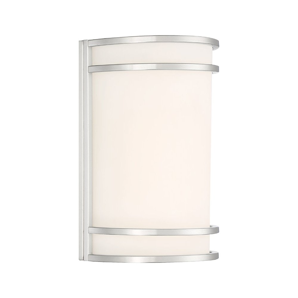 LED Wall Sconce in Brushed Steel Color. Picture 1