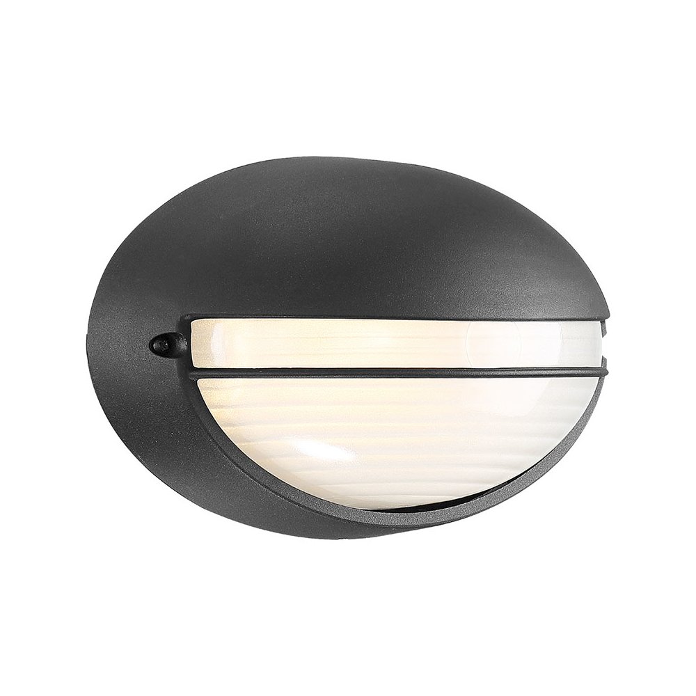 Outdoor LED Bulkhead in Black Color. Picture 1