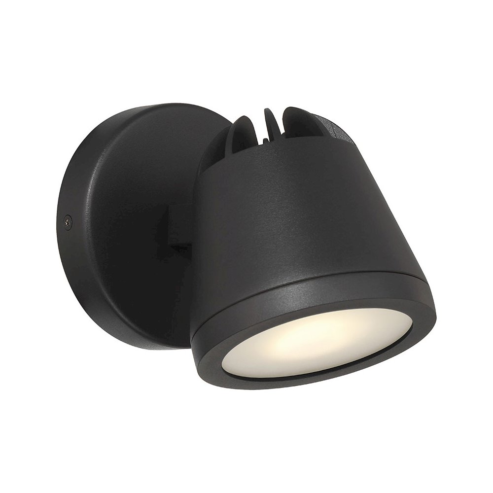 Outdoor Adjustable LED Spotlight in Black Color. Picture 1