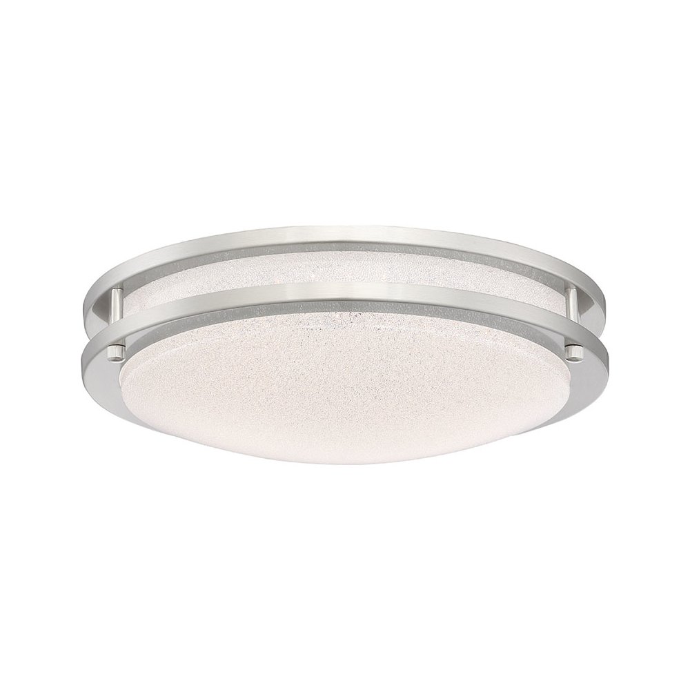 LED Flush Mount in Chrome Color. Picture 1