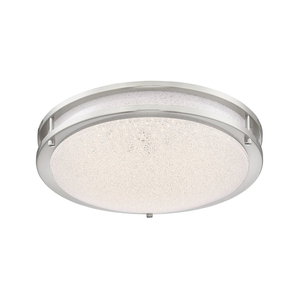 LED Flush Mount in Chrome Color. Picture 1