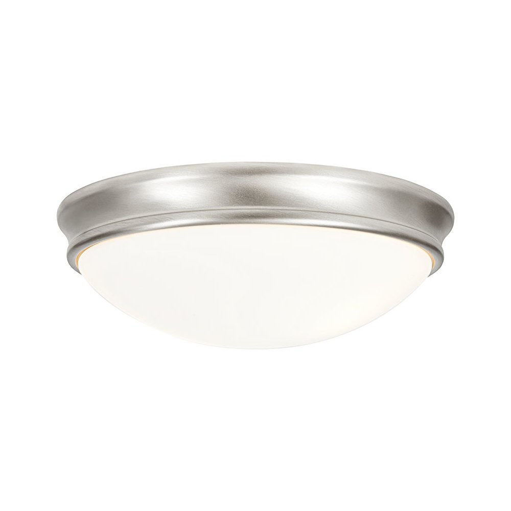 LED Flush Mount in Brushed Steel Color. Picture 1