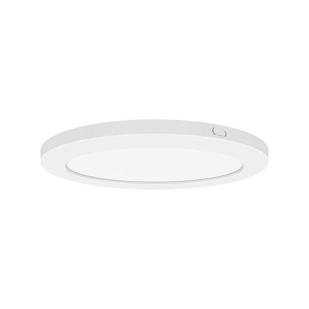 3CCT LED Flush Mount in White Color. Picture 1
