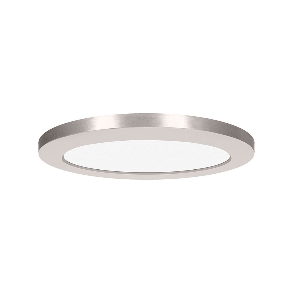 LED Flush Mount in Brushed Steel Color. Picture 1