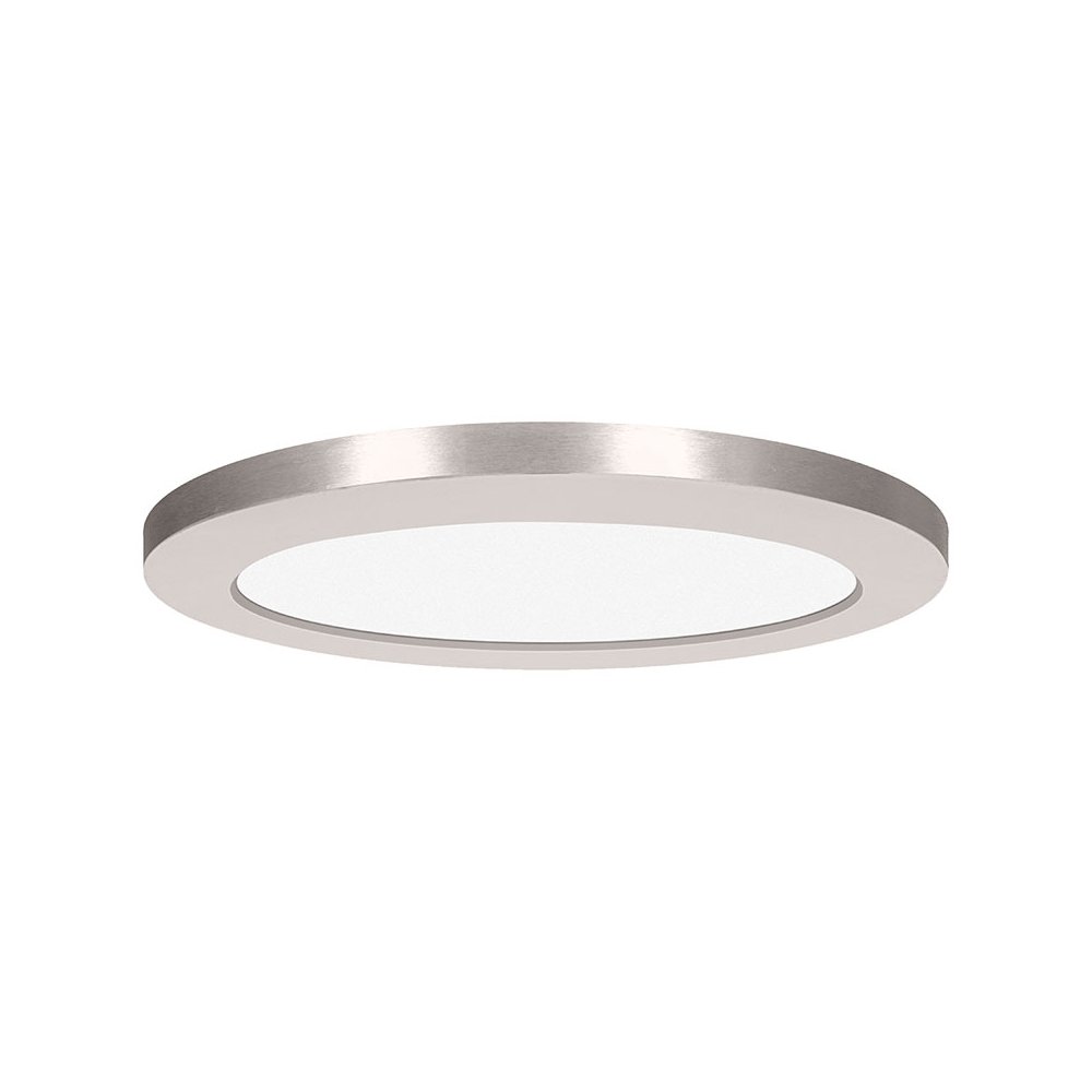 3CCT LED Flush Mount in Brushed Steel Color. Picture 1