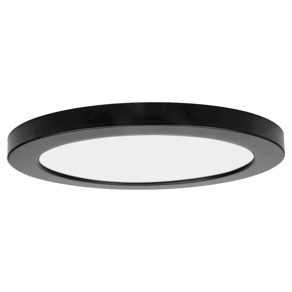 Dual Voltage LED Flush Mount in Black Color. Picture 1