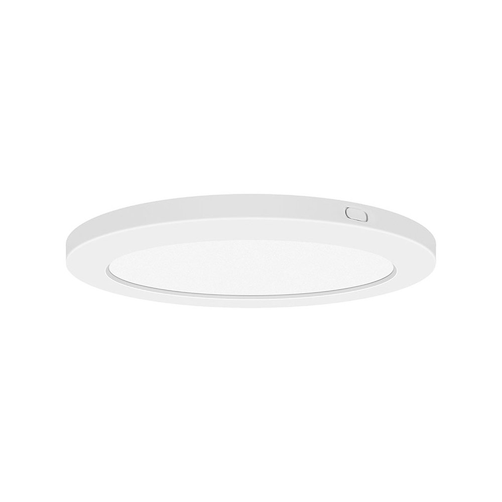 Dual Voltage LED Flush Mount in White Color. Picture 1
