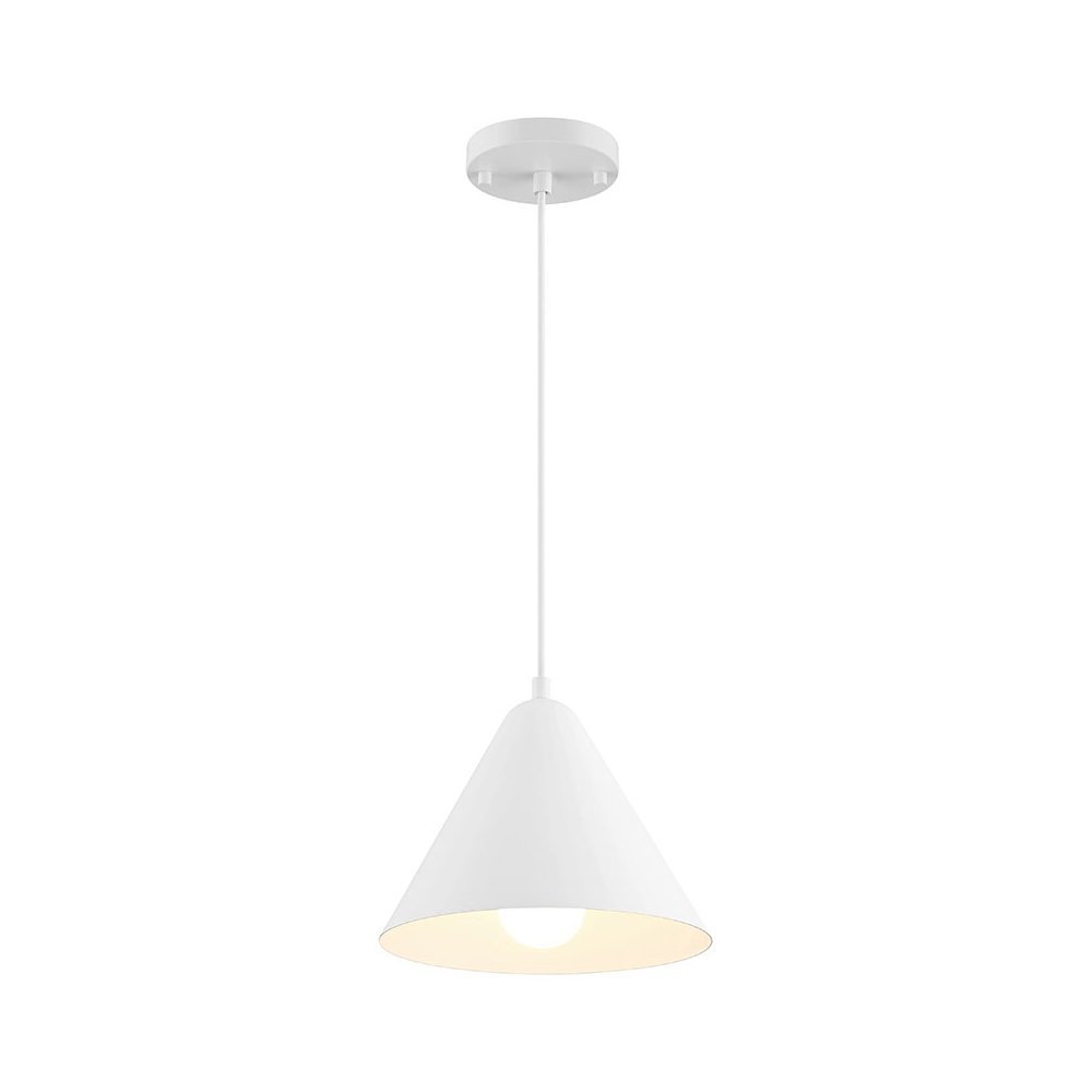 LED Pendant in Matte White Color. Picture 1