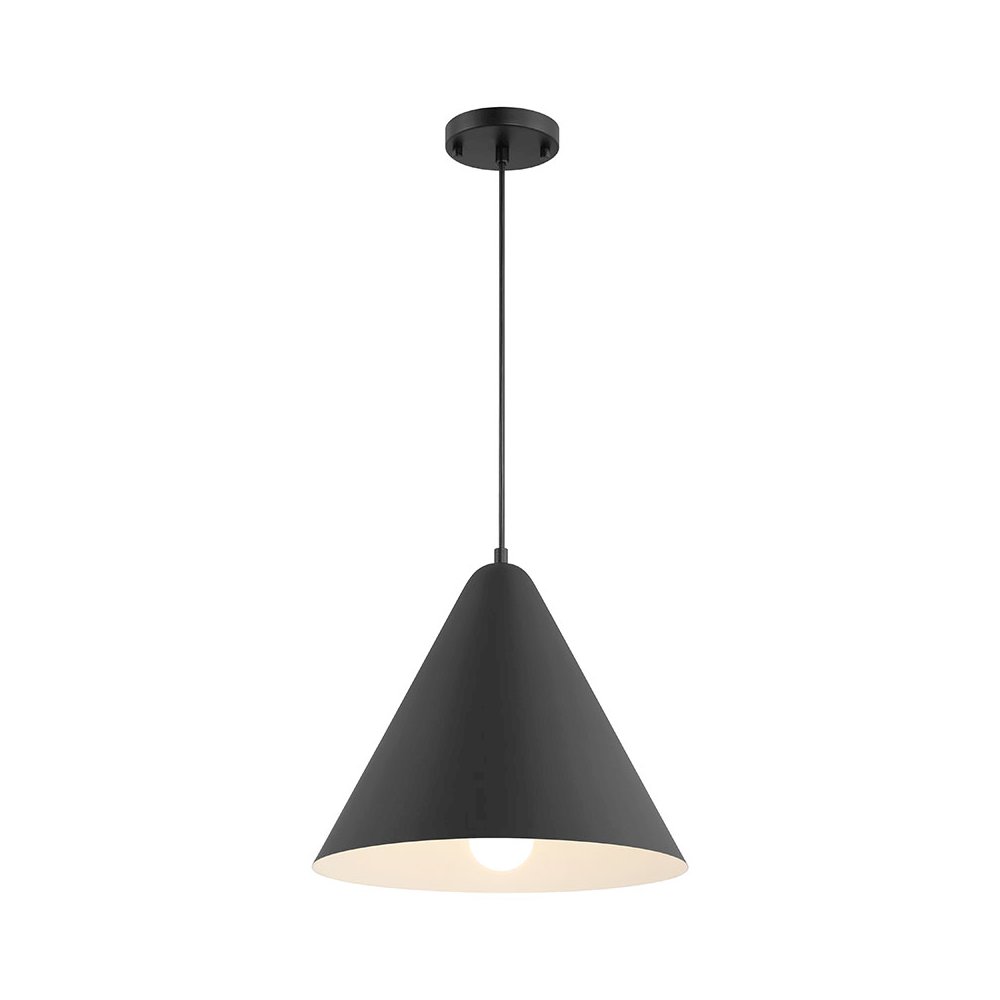 LED Pendant in Matte Black Color. Picture 1