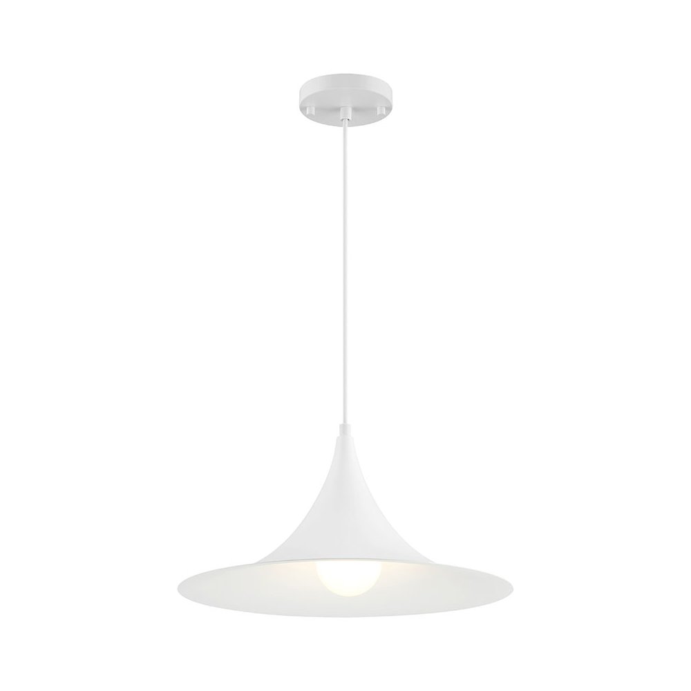 LED Pendant in Matte White Color. Picture 1