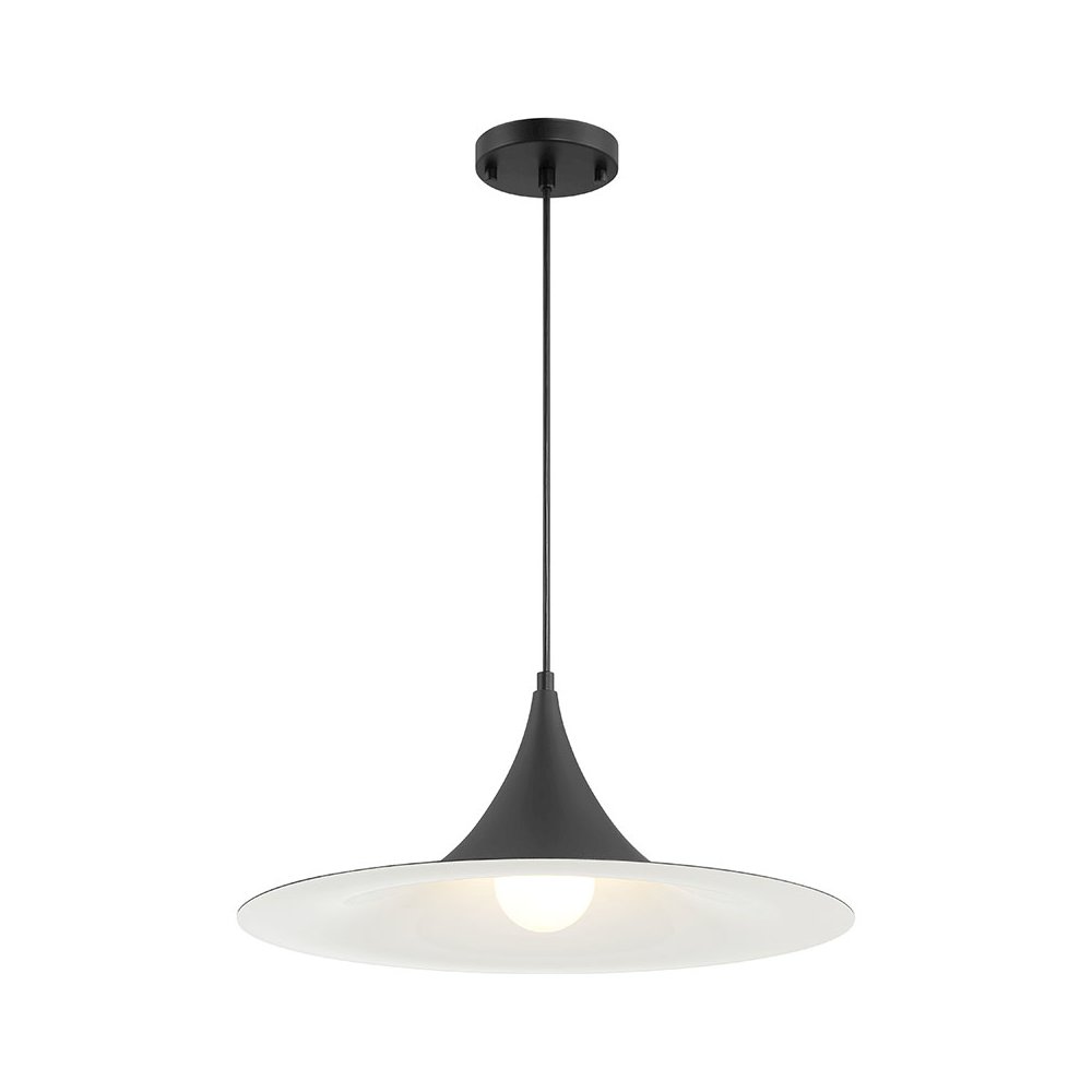 LED Pendant in Matte Black Color. Picture 1