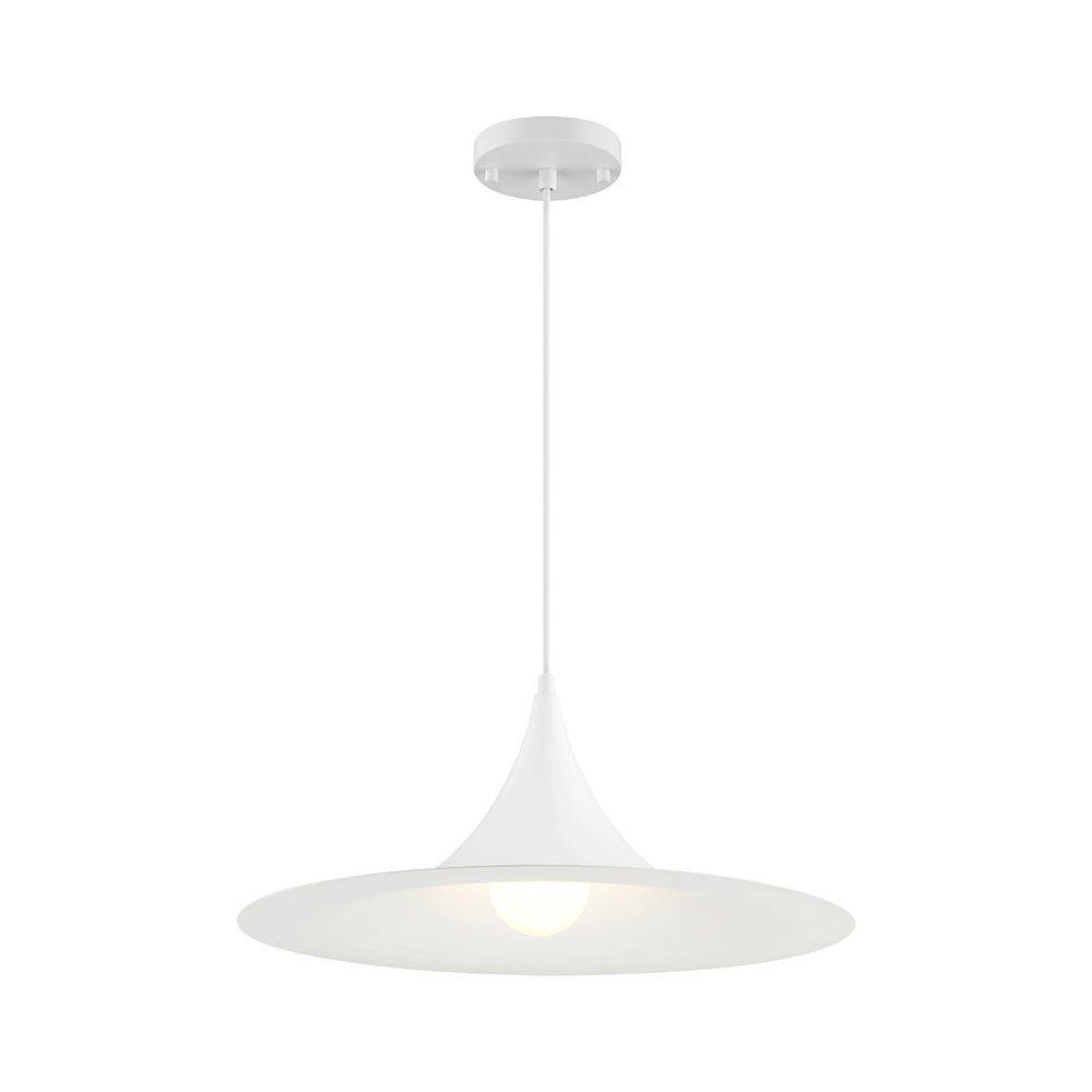 LED Pendant in Matte White Color. Picture 1