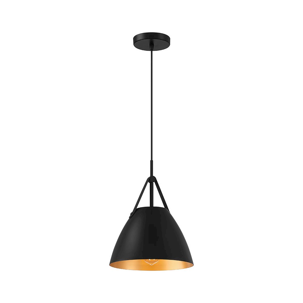 1 Light Pendant in Matte Black Color. Picture 1