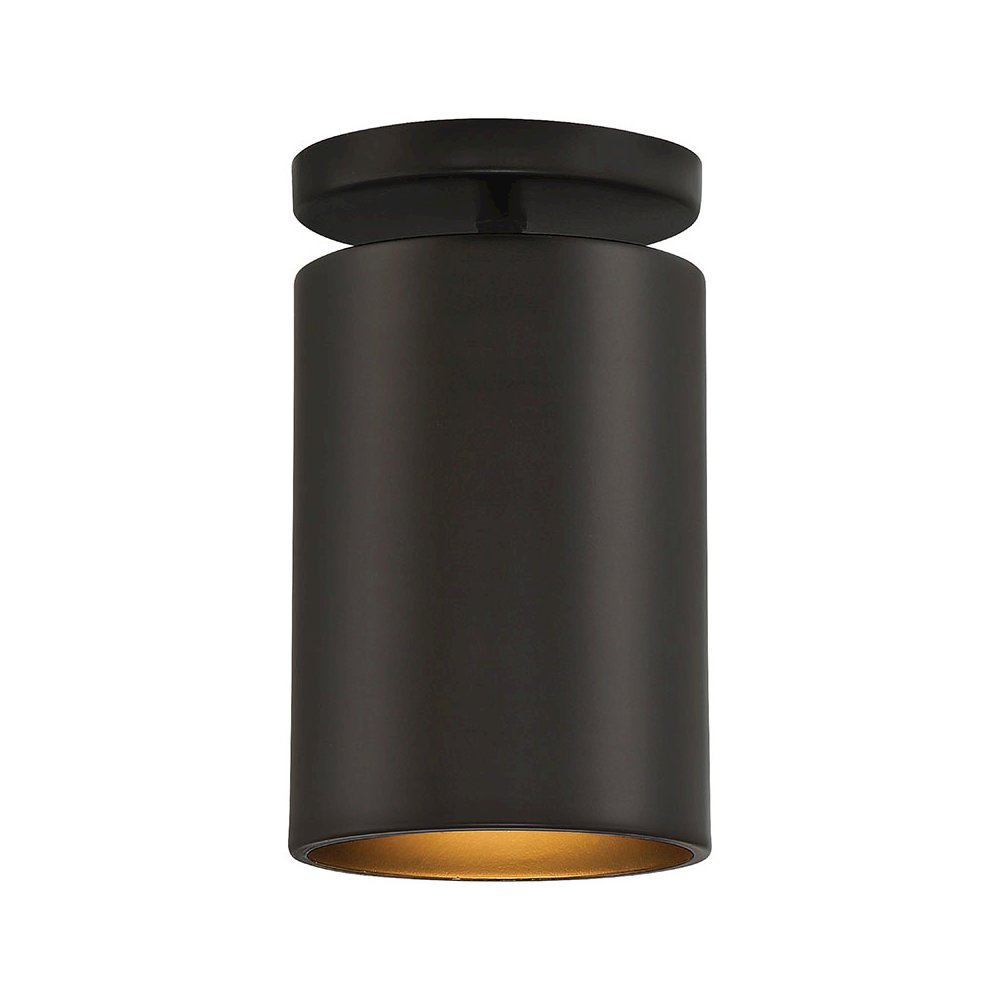 Outdoor LED Semi Flush in Matte Black Color. Picture 1