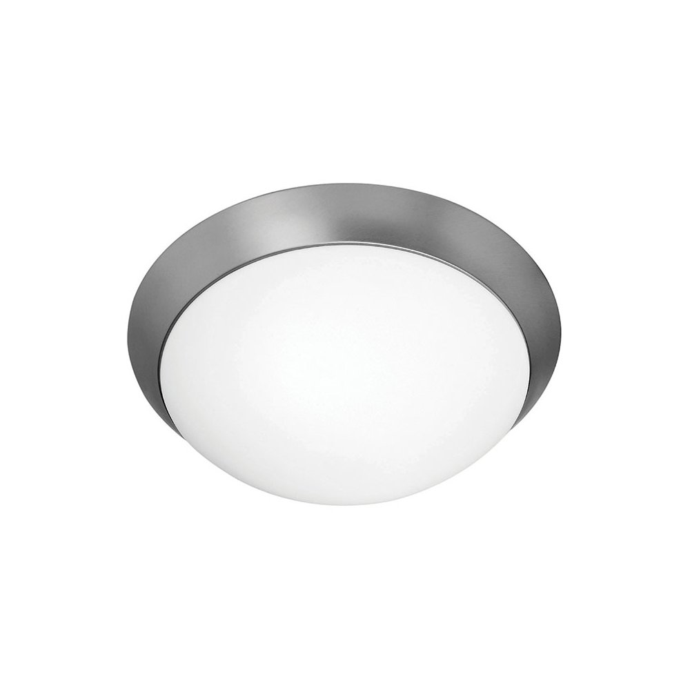 LED Flush Mount in Brushed Steel Color. Picture 1
