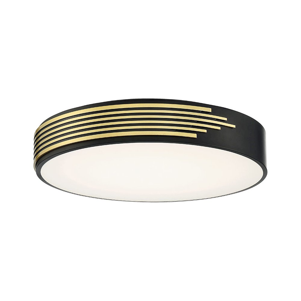 LED Flush Mount in Black Color. Picture 1