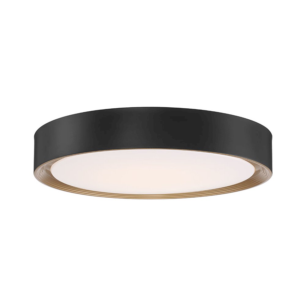 LED Flush Mount in Matte Black Color. Picture 1