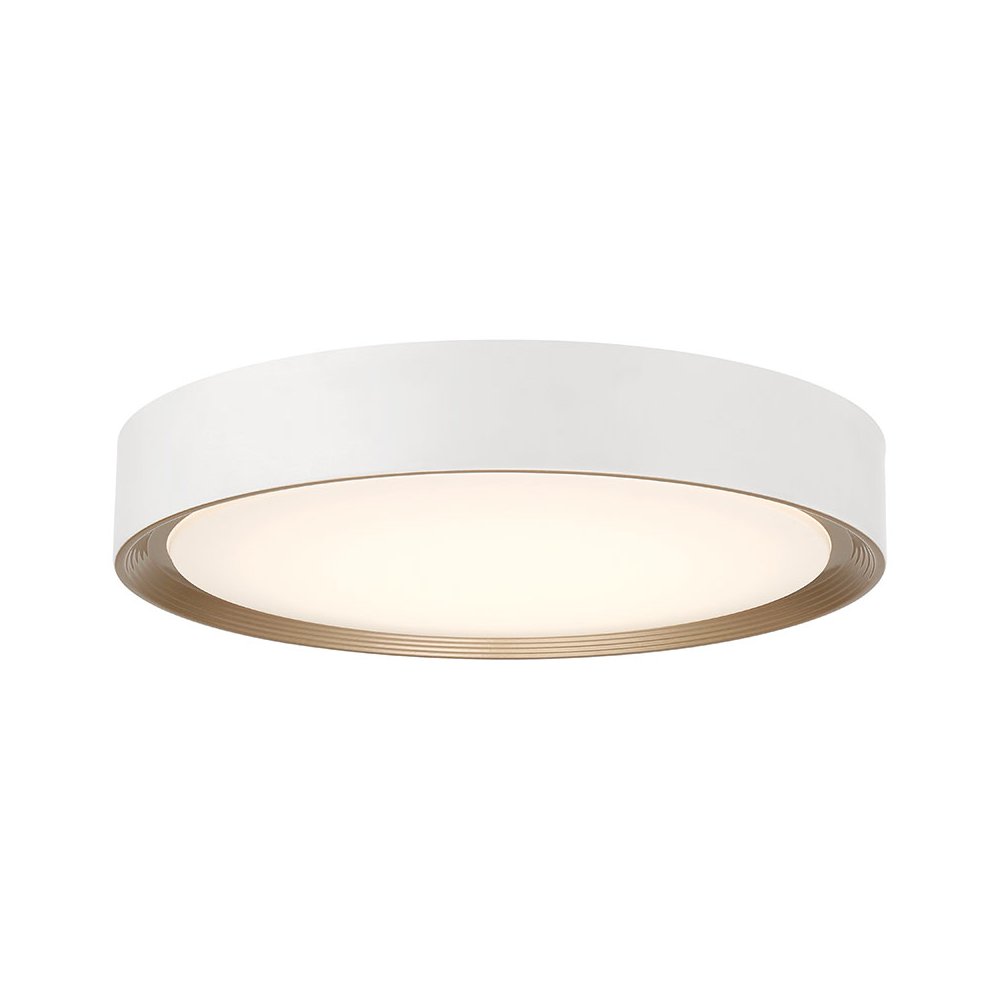 3CCTLED Flush Mount in Matte White Color. Picture 1