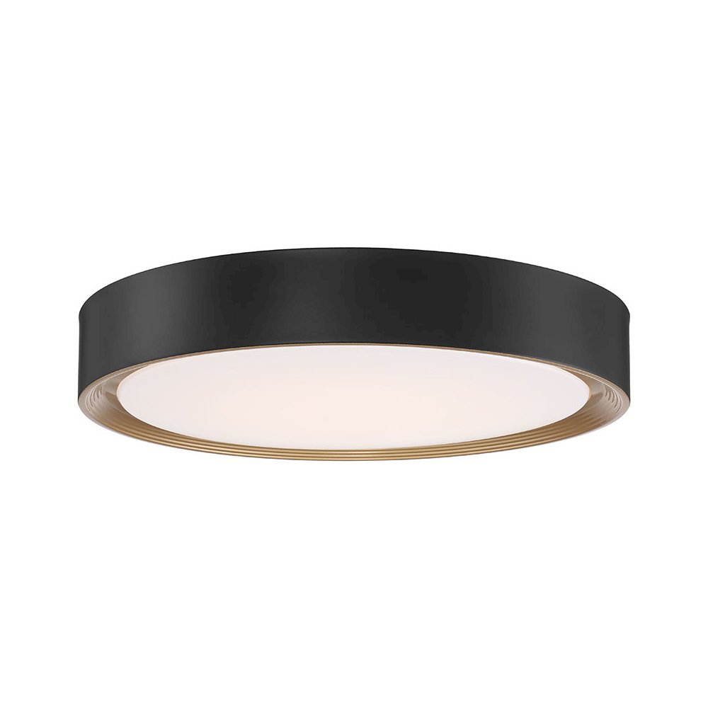 LED Flush Mount in Matte Black Color. Picture 1