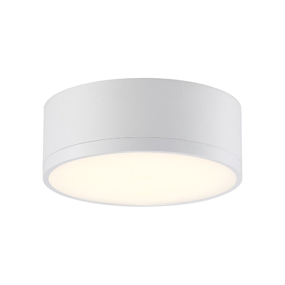Dual Voltage LED Flush Mount in White Color. Picture 1