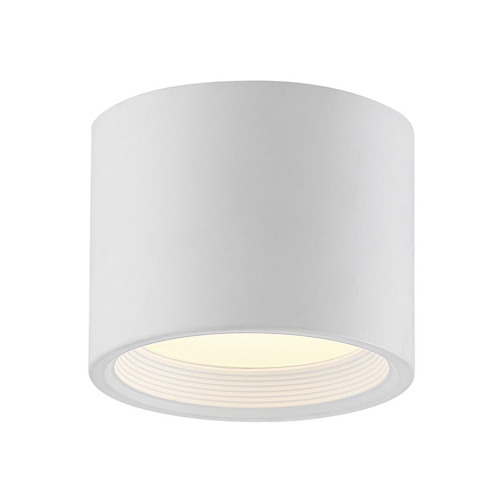 Dual Voltage LED Flush Mount in White Color. Picture 1