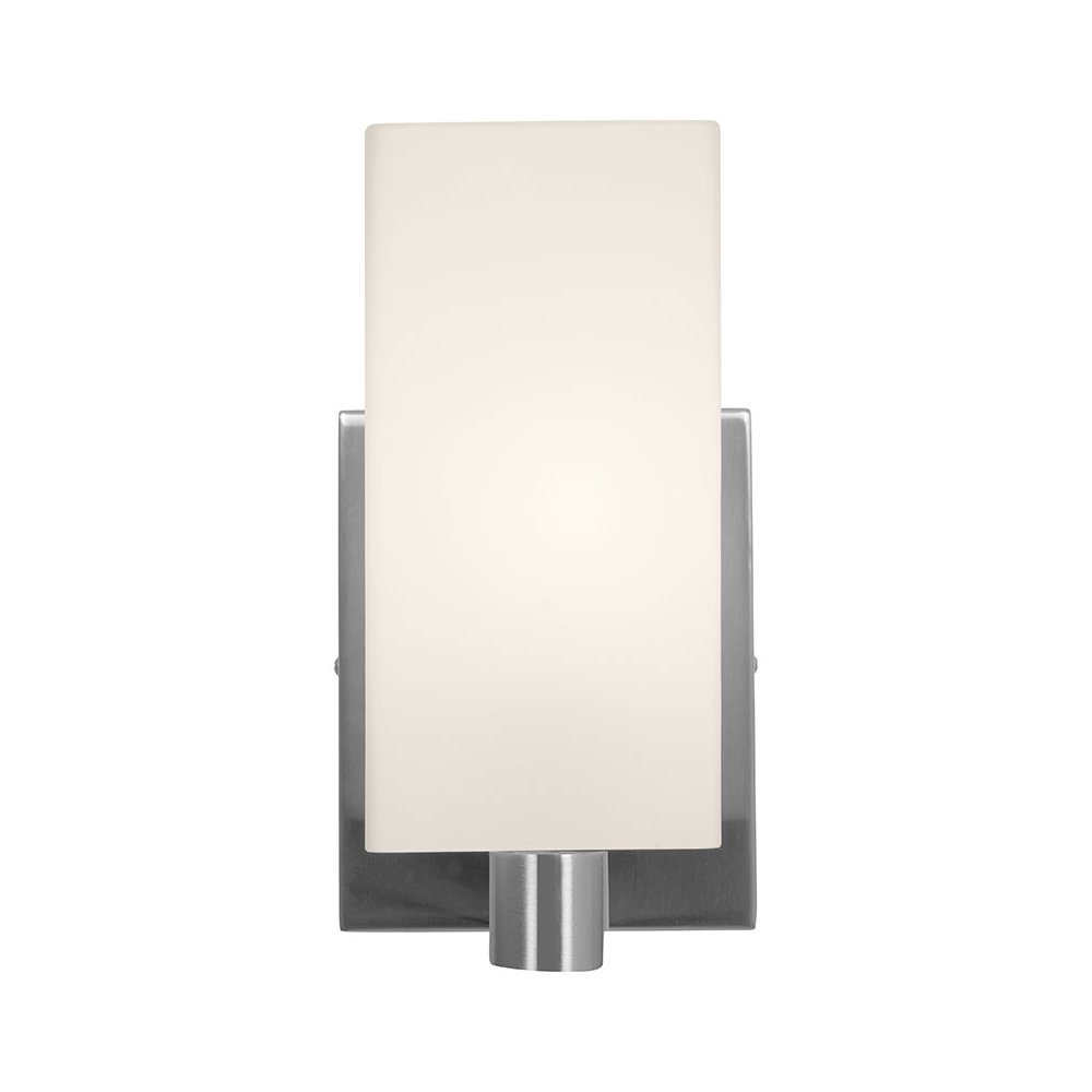 1 Light Wall Sconce & Vanity in Brushed Steel Color. Picture 1