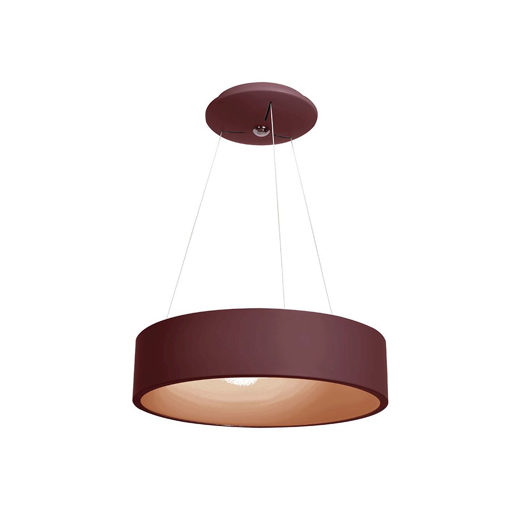 Dual Voltage LED Pendant in Brick Color. Picture 1