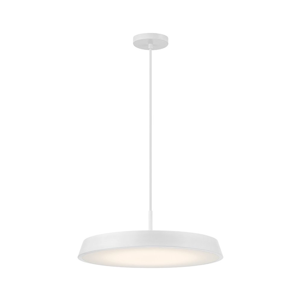 3CCT LED Pendant in Matte White Color. Picture 1
