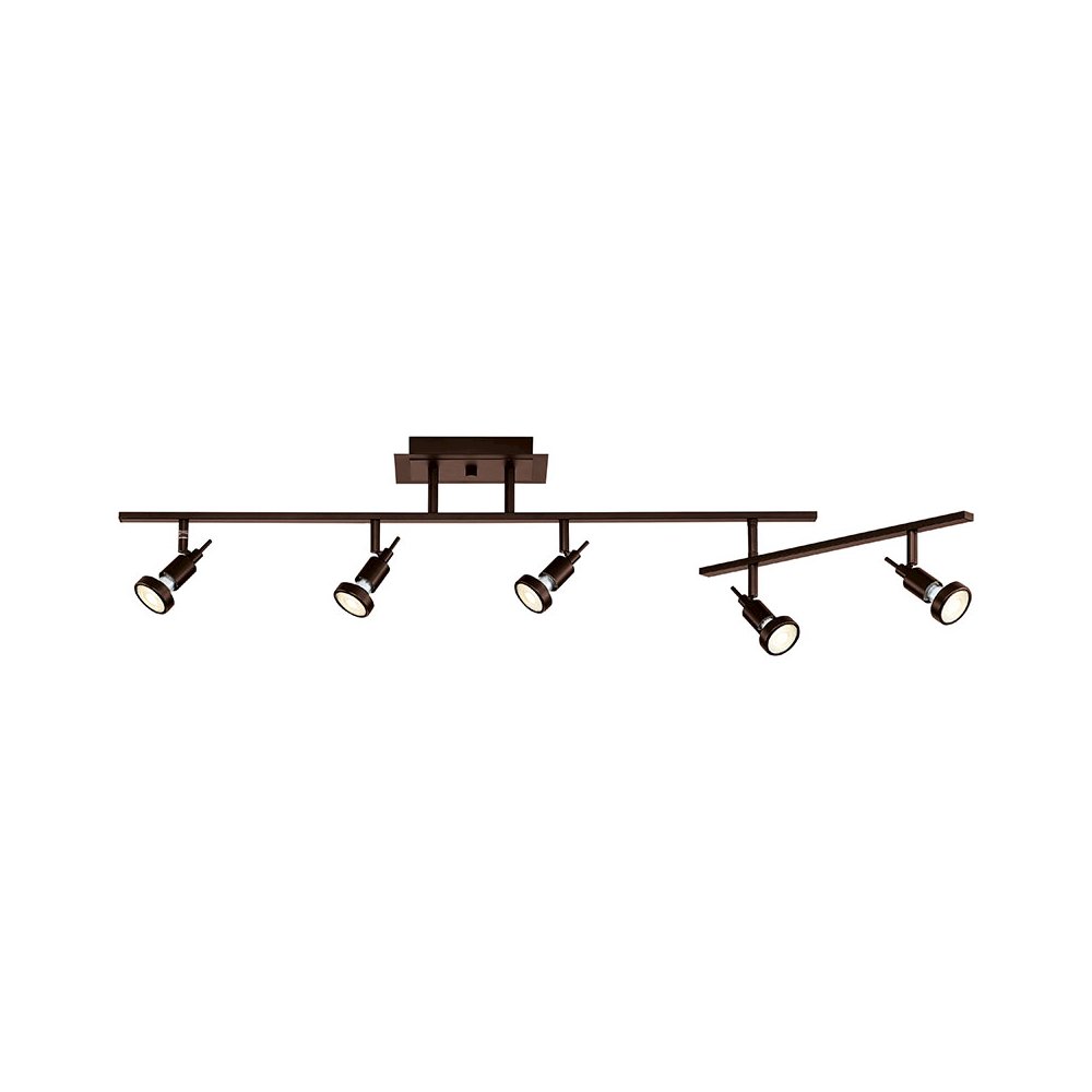 5 Light Adjustable Track in Bronze Color. Picture 1