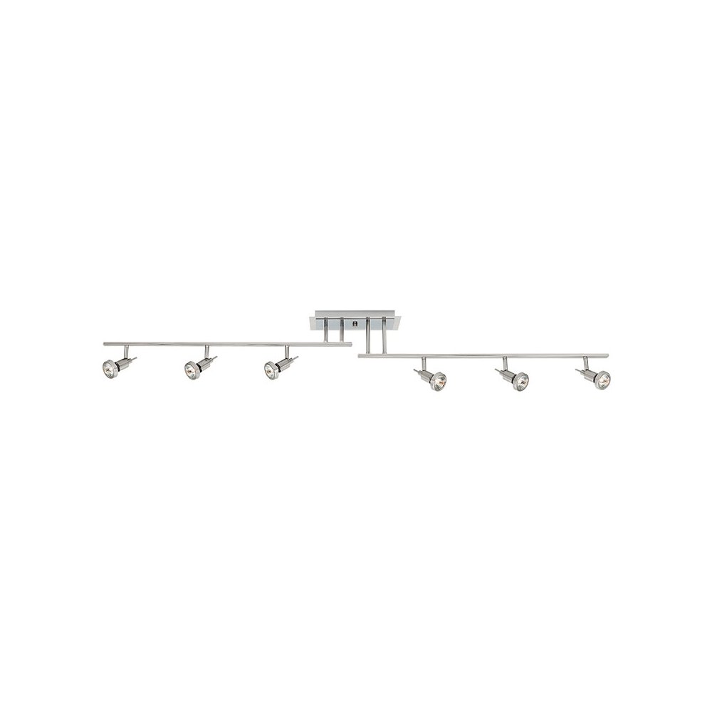 6 Light Adjustable Track in Brushed Steel Color. Picture 1